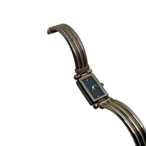 Joan Rivers Classics Collection Two Tone Cuff Bracelet Watch - Picture 4 of 9